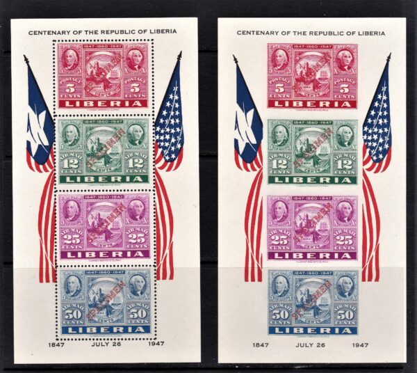 Liberia SS Sheets Specimen